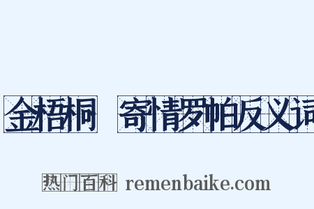 金梧桐·寄情罗帕反义词是什么意思的图片